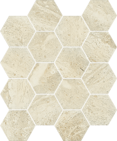 Ceramika Paradyż Sunlight Stone Beige Mozaika Prasowana Hexagon