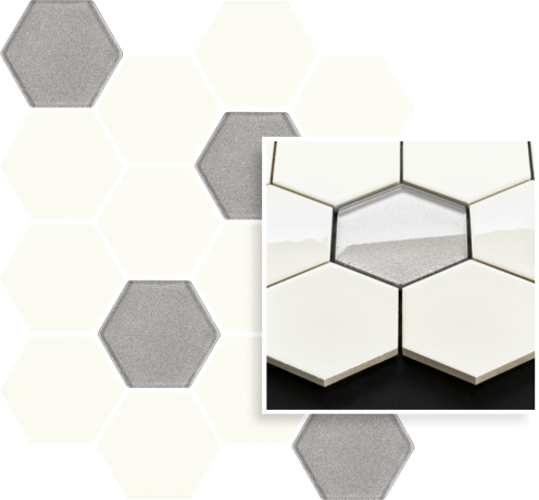 Ceramika Paradyż Uniwersalna Mozaika Prasowana Bianco Paradyż Hexagon Mix