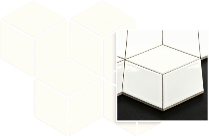 Ceramika Paradyż Uniwersalna Mozaika Prasowana Bianco Paradyż Romb Hexagon