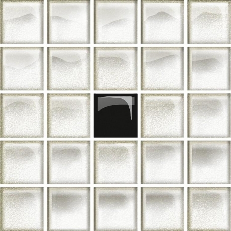 Opoczno Glass White/Black Mosaic A New OD660-116