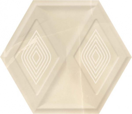 Ceramika Paradyż Classica Illusion Beige Heksagon Struktura Ściana Połysk