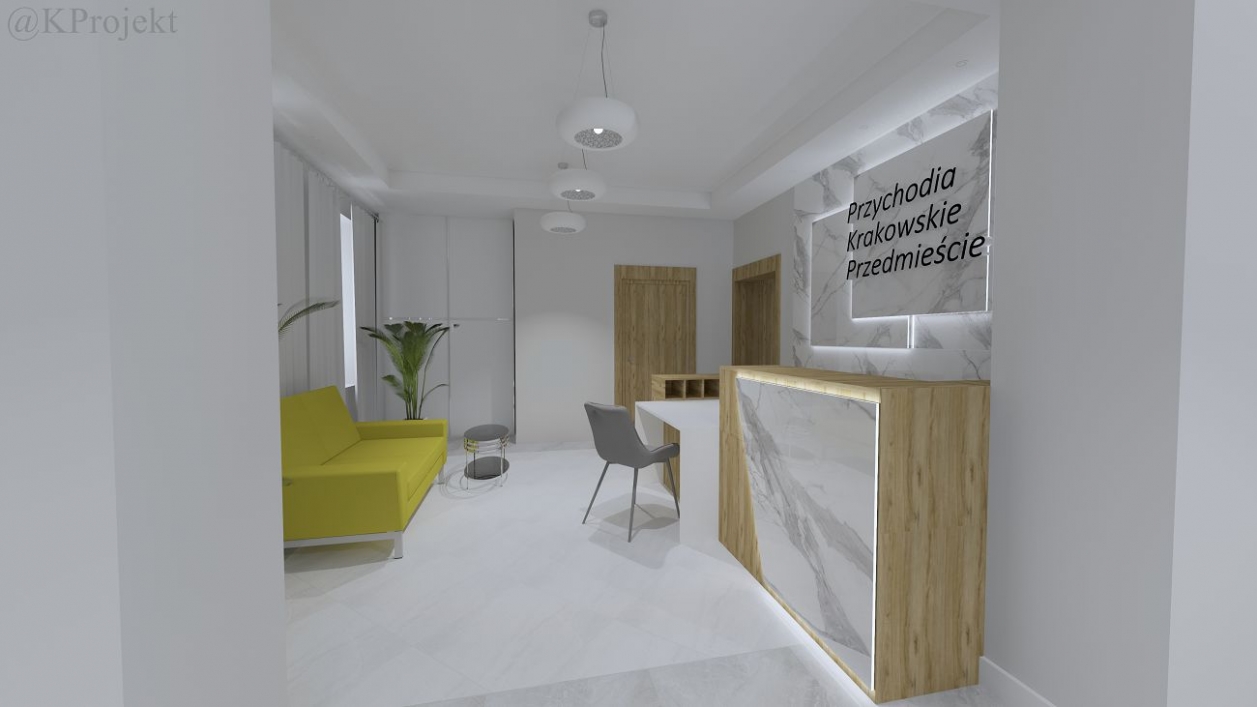 Aranżacja przychodni w projekcie salonu BLU Radom