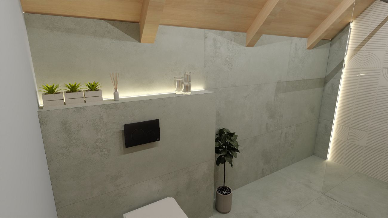 Projekt łazienki wykonany przez salon łazienek BLU Rzeszów