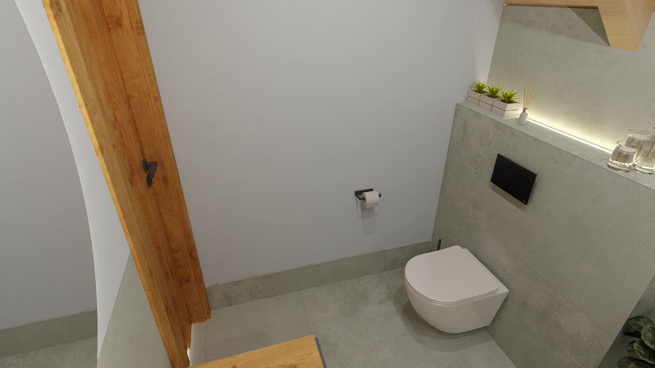 Projekt łazienki wykonany przez salon łazienek BLU Rzeszów