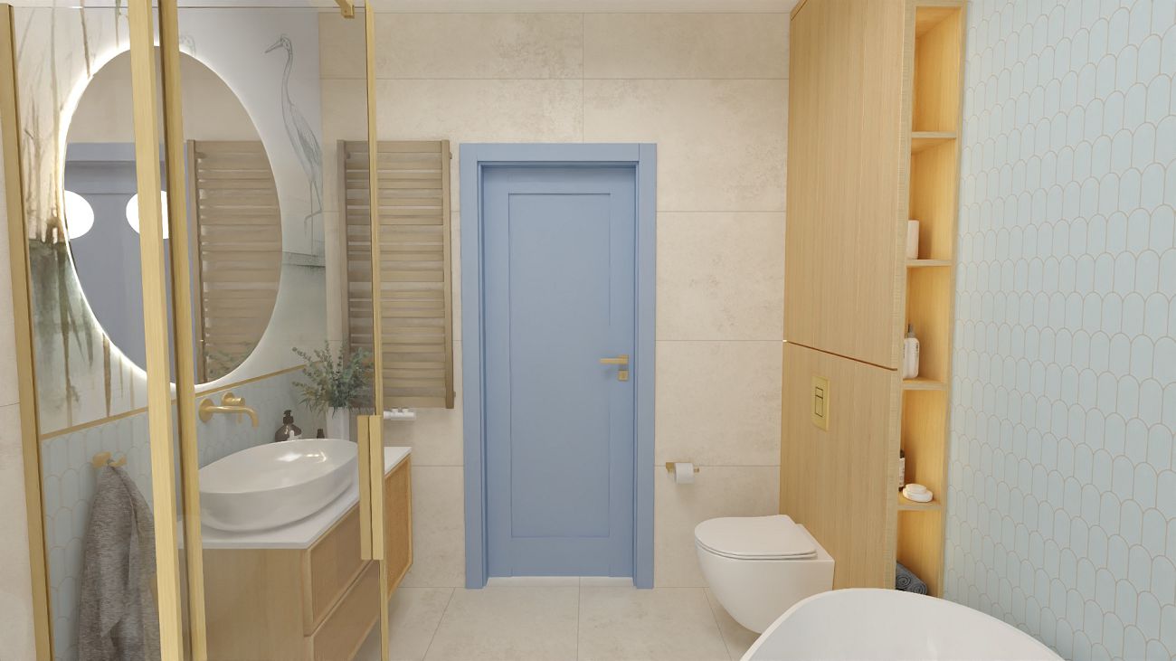 Projekt łazienki wykonany przez salon łazienek BLU Rzeszów