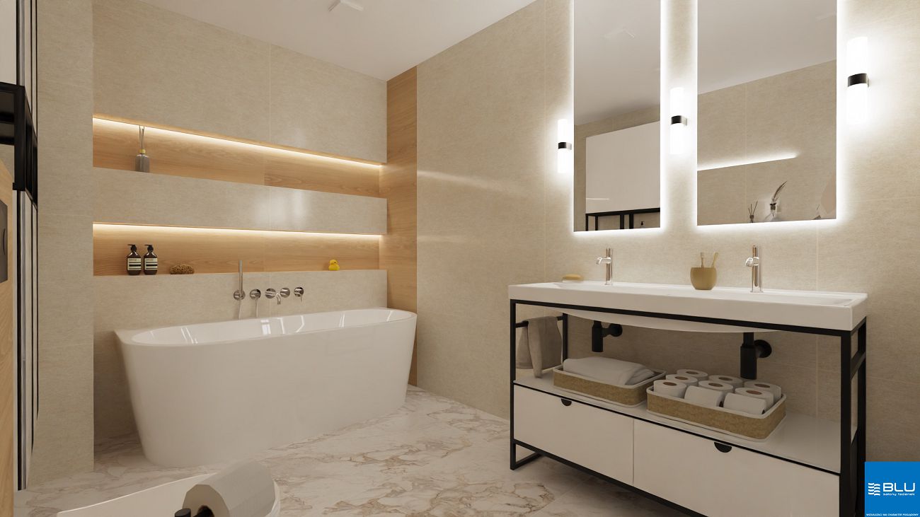 Projekt łazienki salon łazienek BLU Katowice