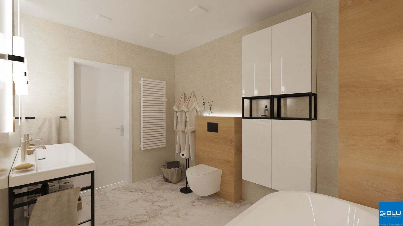 Projekt łazienki salon łazienek BLU Katowice