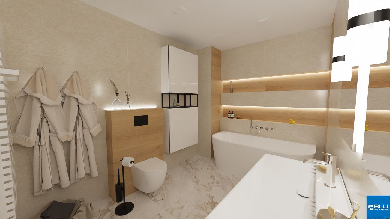 Projekt łazienki salon łazienek BLU Katowice