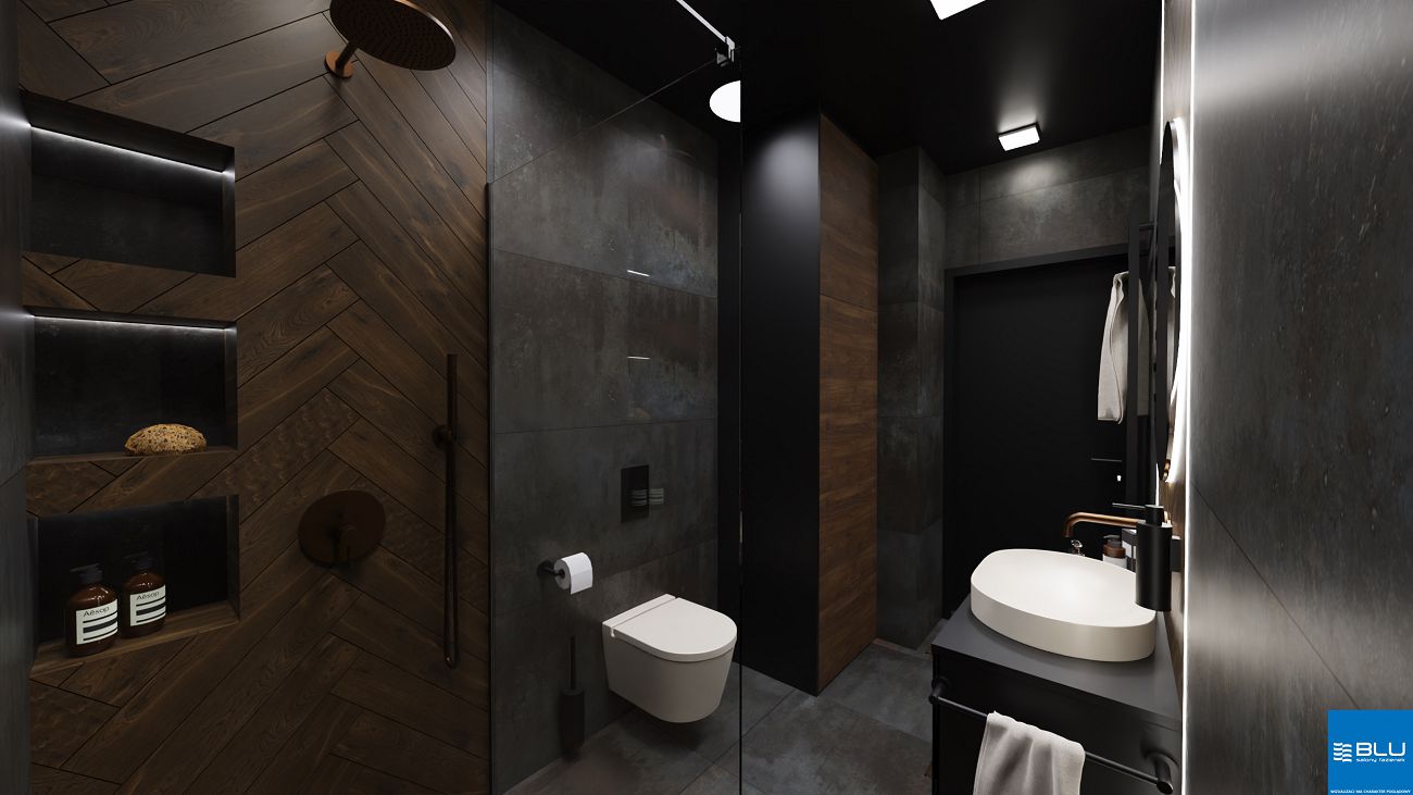 Projekt łazienki salon łazienek BLU Katowice