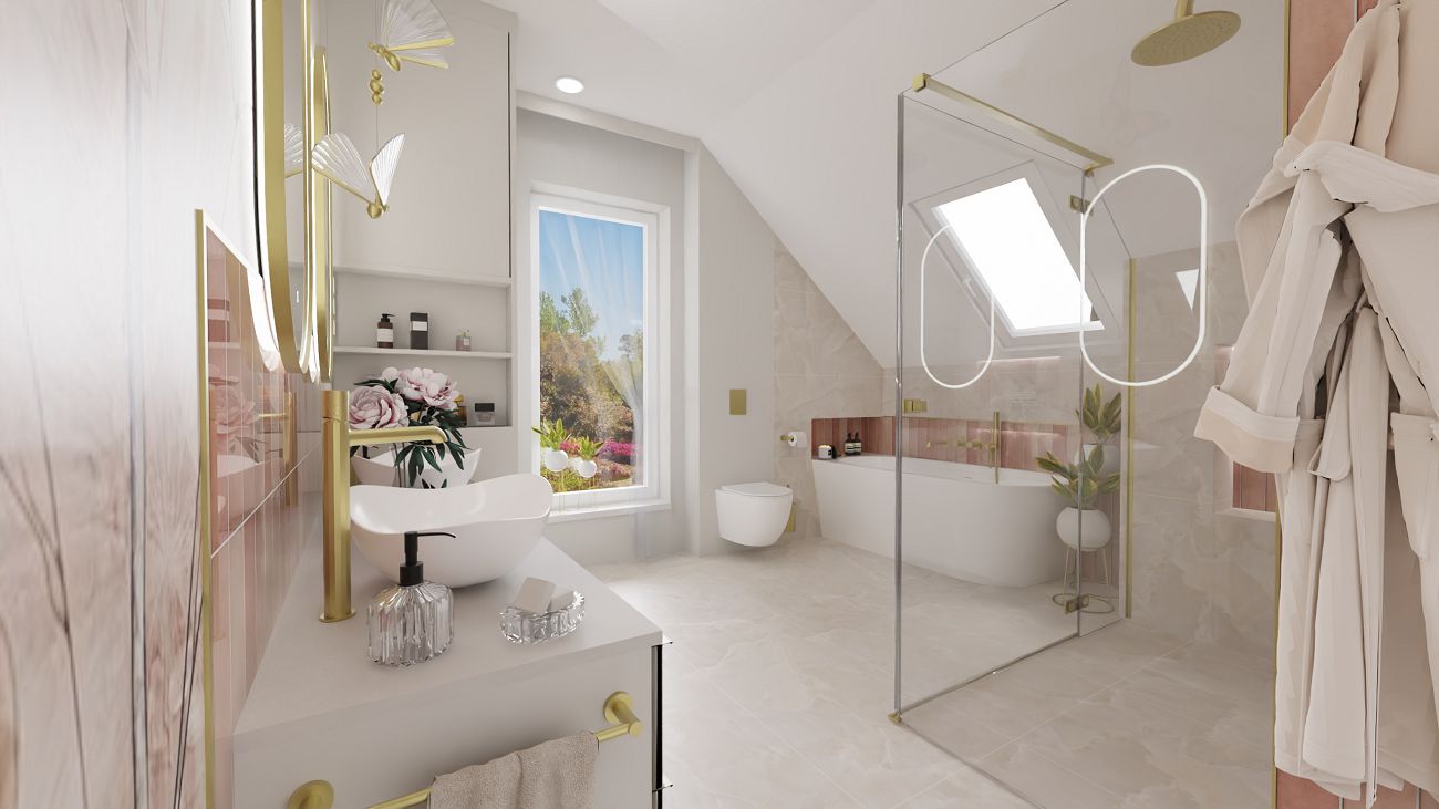 Projekt łazienki salon łazienek BLU Katowice