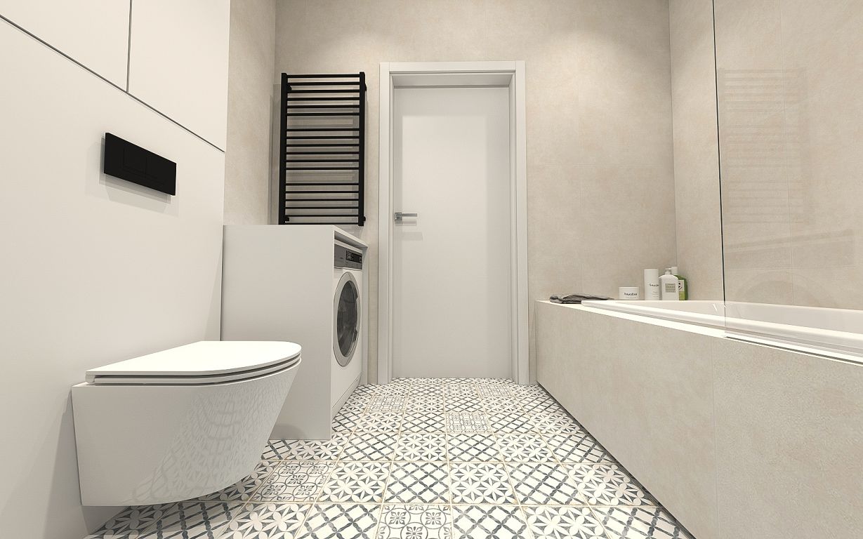 Projekt łazienki wykonany przez salon łazienek BLU Kalisz