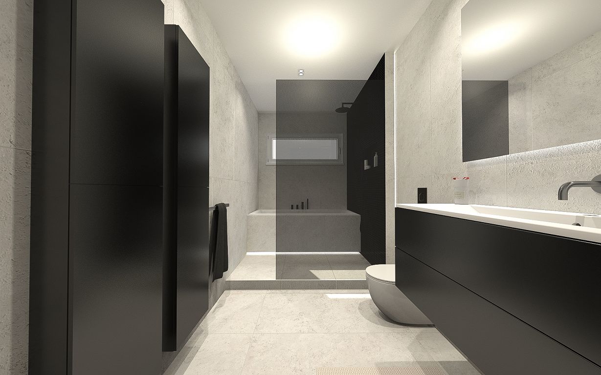 Projekt łazienki wykonany przez salon łazienek BLU Kalisz