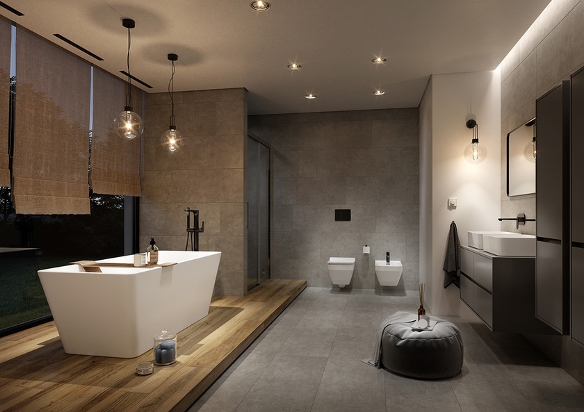 Cersanit Crea w nowoczesnej łazience