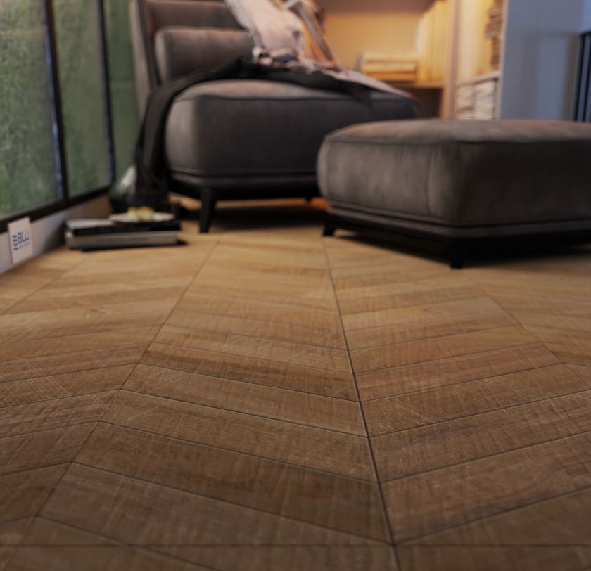 Płytki imitujące naturalne drewno Azario Wood Chevron Natural