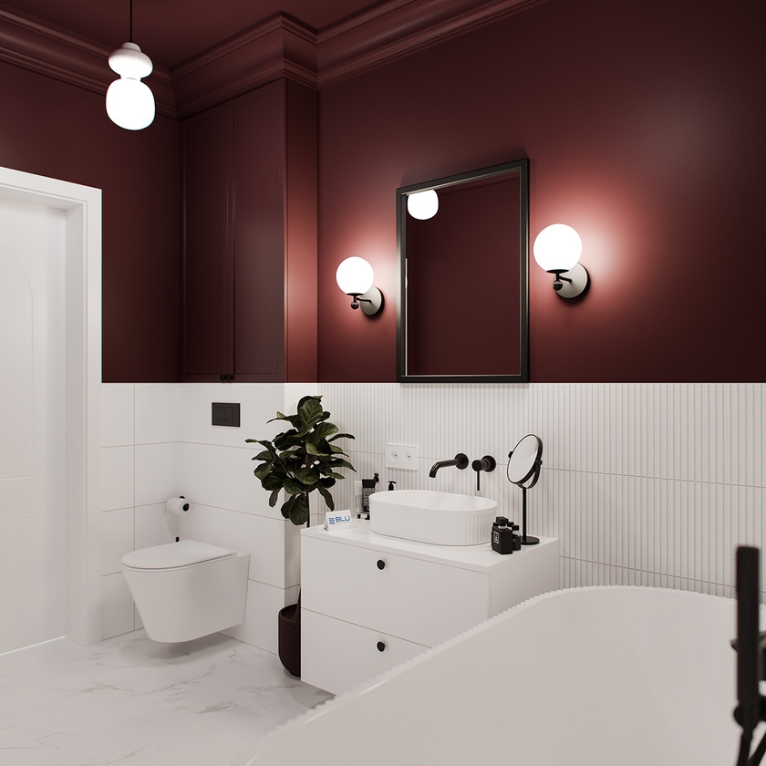 Łazienka 5m2 w stylu retro