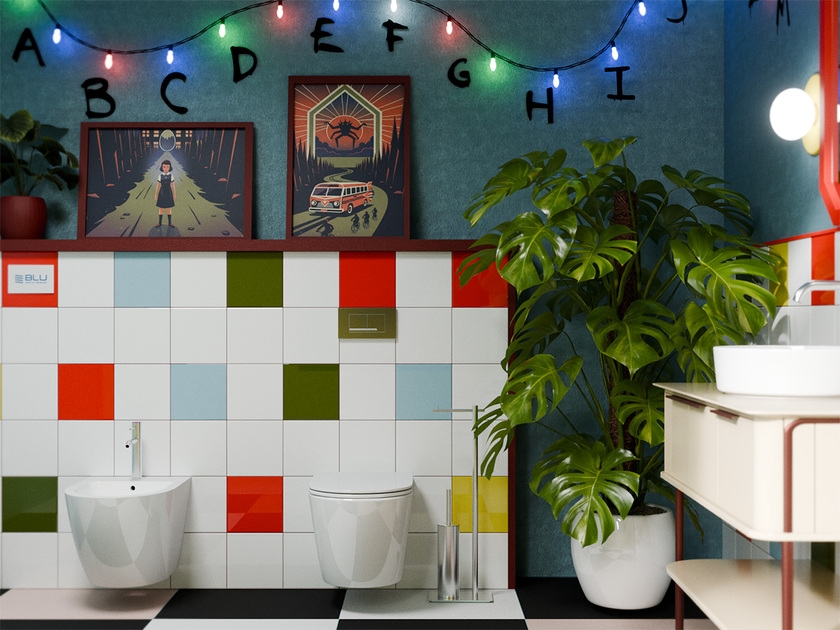 Stranger Things łazienka inspirowana serialem