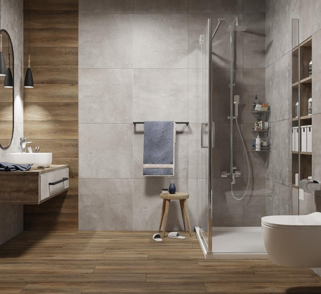 Aranżacja łazienki w kolekcji Cerrad Softcement - BLU Salony Łazienek