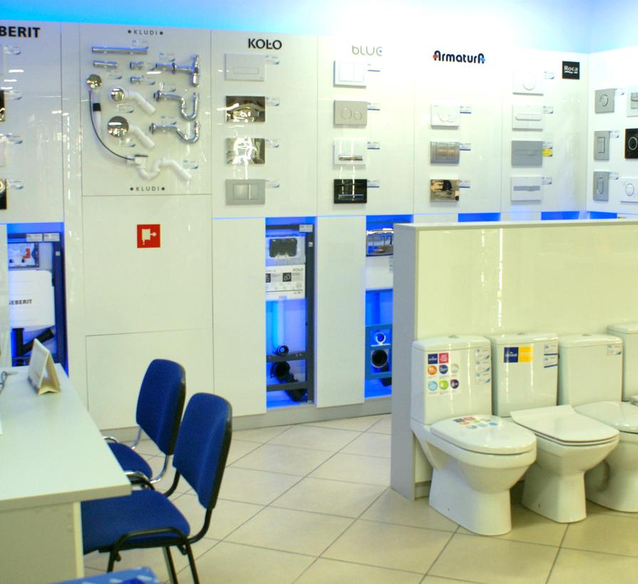 Ekspozycje w salonach BLU - BLU Salony Łazienek