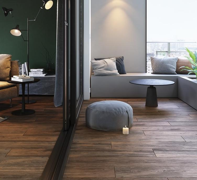 Kawowy brąz w drewnianej oprawie - Opoczno Grand Wood Rustic - BLU Salony Łazienek