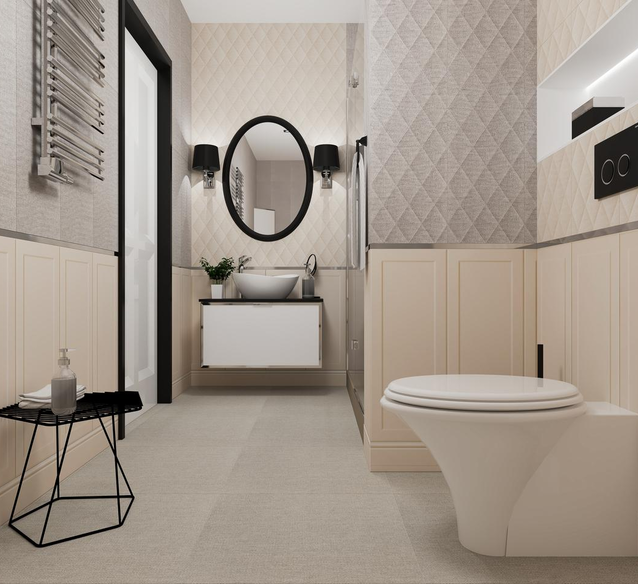 Łazienka w stylu vintage - Tubądzin Chenille - BLU Salony Łazienek